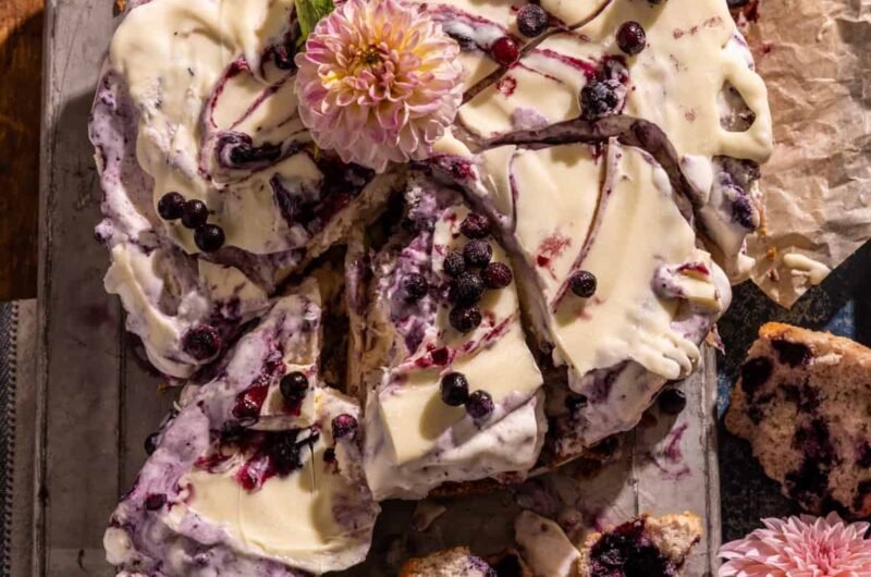 Blueberry Muffin Ice Cream Cake