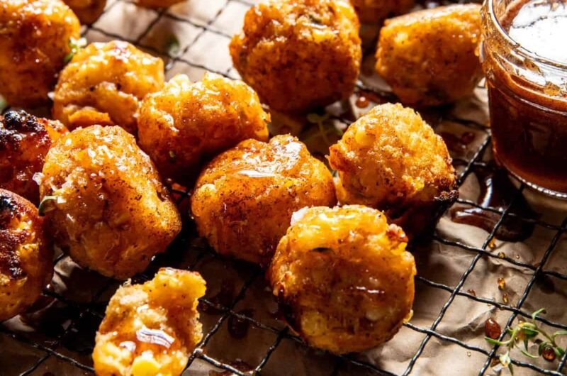 Easy Corn Fritter Muffins with Hot Honey
