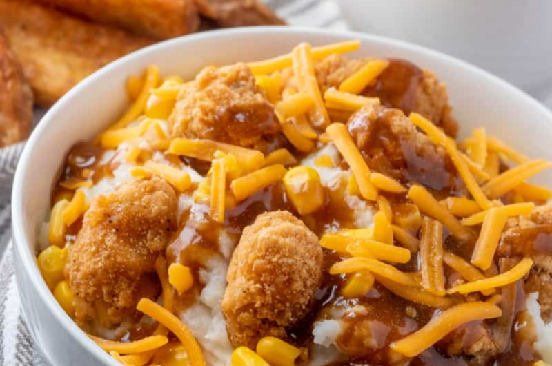 Copycat KFC Bowls Recipe with Popcorn Chicken