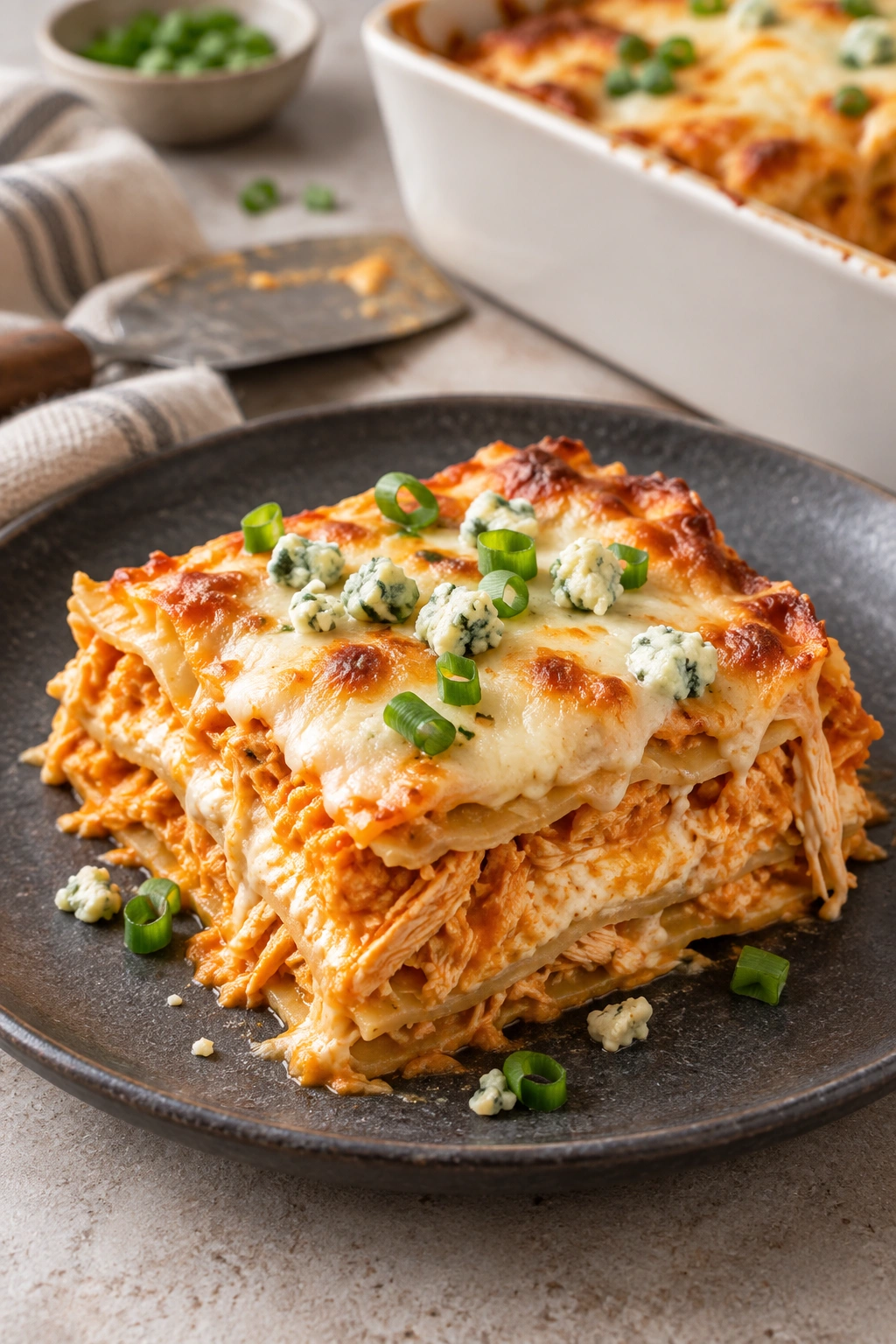 How to Make Cheesy Buffalo Ranch Chicken Lasagna