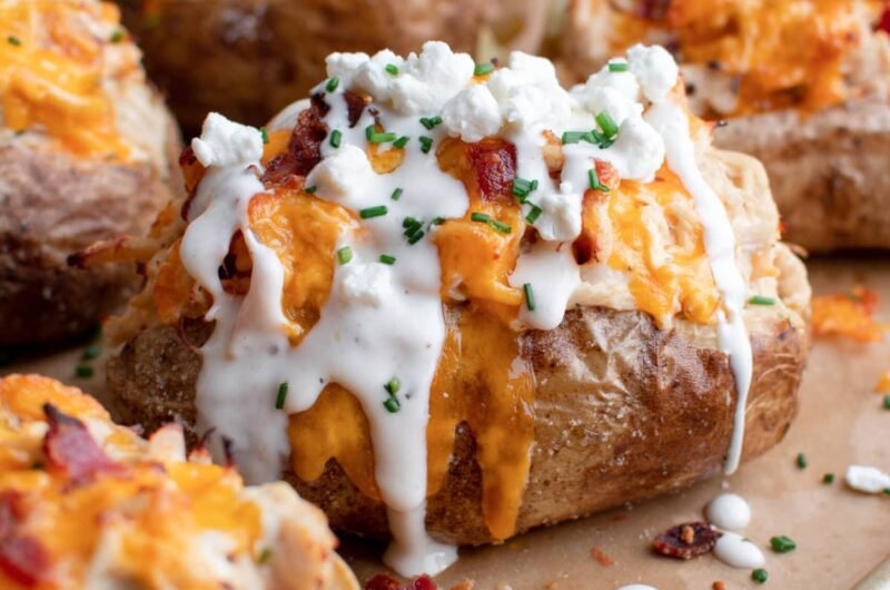 Crack Chicken Stuffed Baked Potatoes