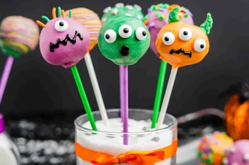 Halloween Cake Pops (Easy Donut Hole Shortcut)