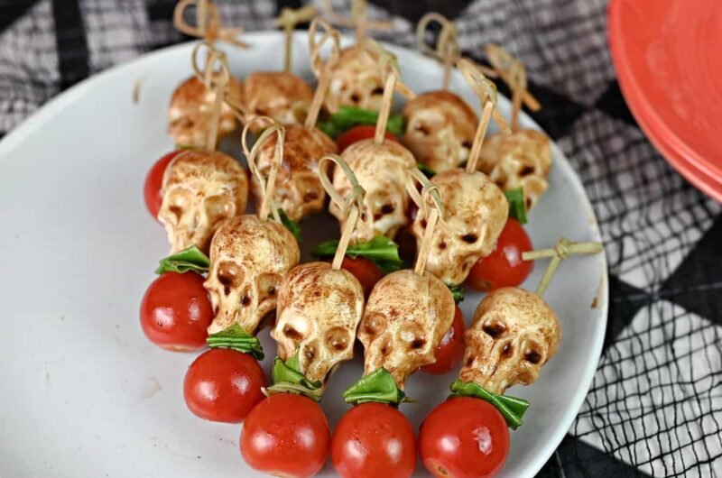 Halloween Caprese Salad Skewers
