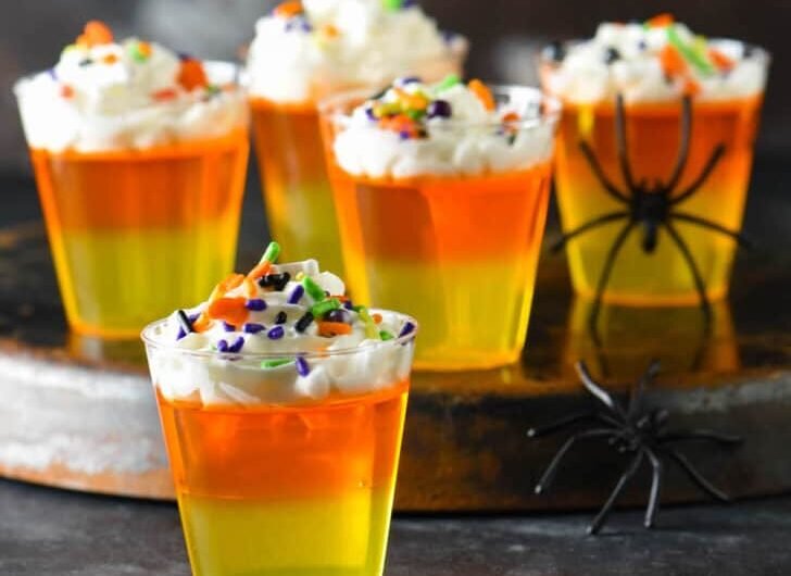 Halloween Jello Shots (Candy Corn Jello Shots)