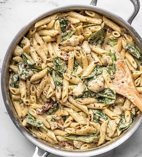 One Pot Chicken Pesto Pasta