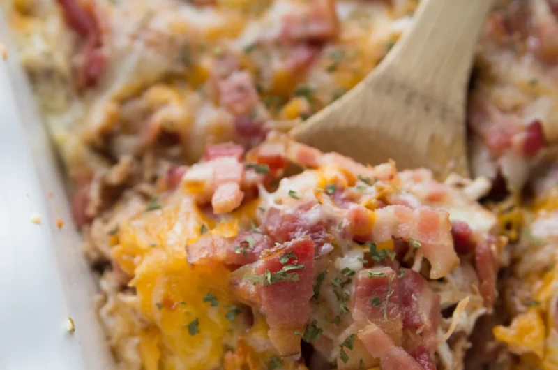 Keto BBQ Chicken Casserole