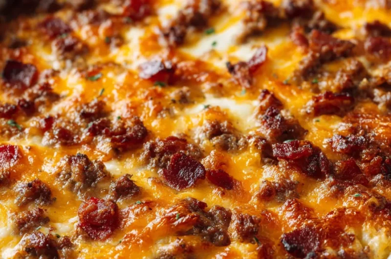 Low Carb Bacon Cheeseburger Casserole